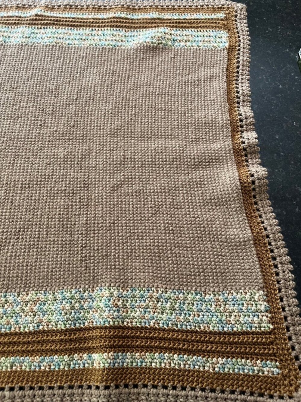 Crocheted Afghan 32 x 44 inches A944